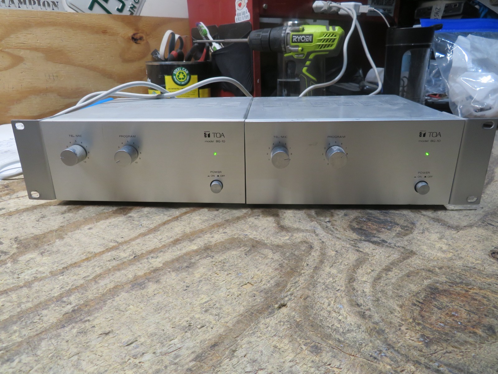 LOT OF 2 TOA BG-10 All-Purpose 2-Channel Compact Mini Audio Mixer Amplifier