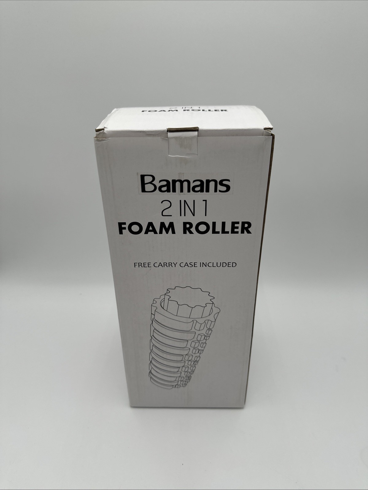Bamans 2 in 1 foam roller, deep tissue massager 13”