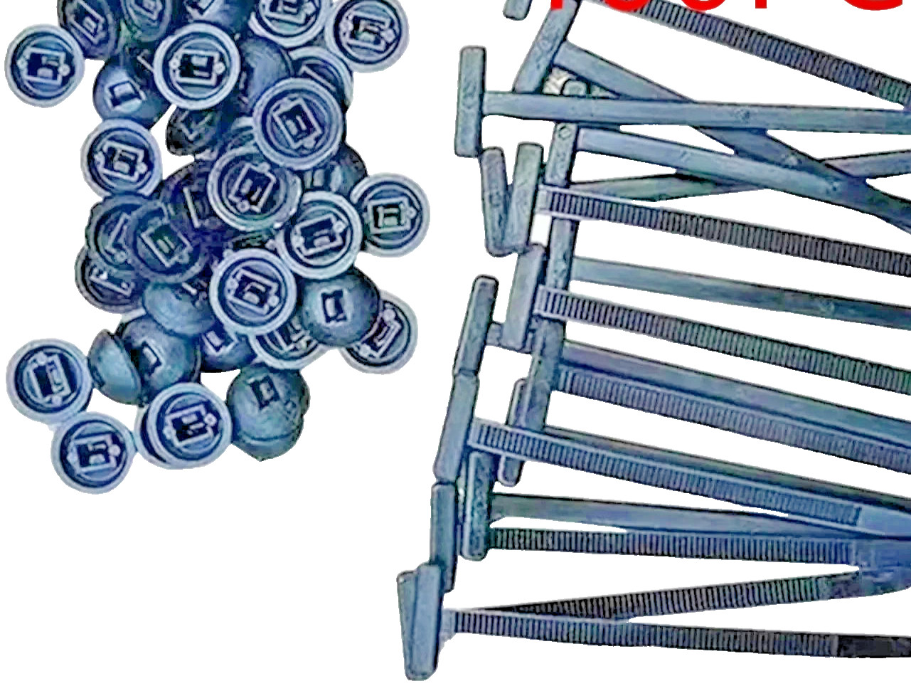 150 zip ties with caps