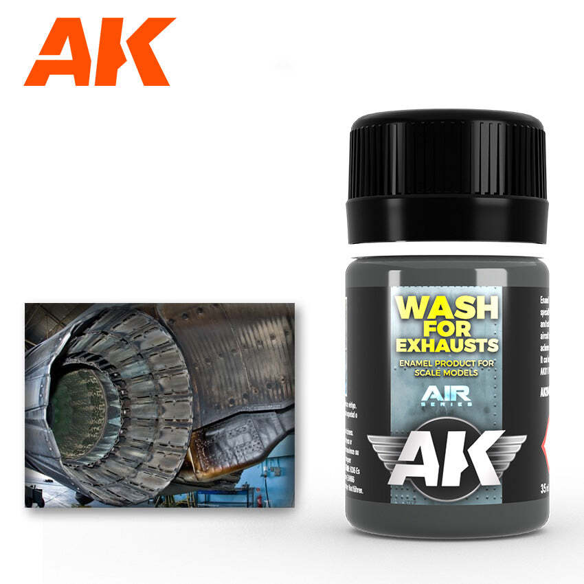 AK Interactive AK2040 Weathering Exhaust Wash Enamel 35ml - US