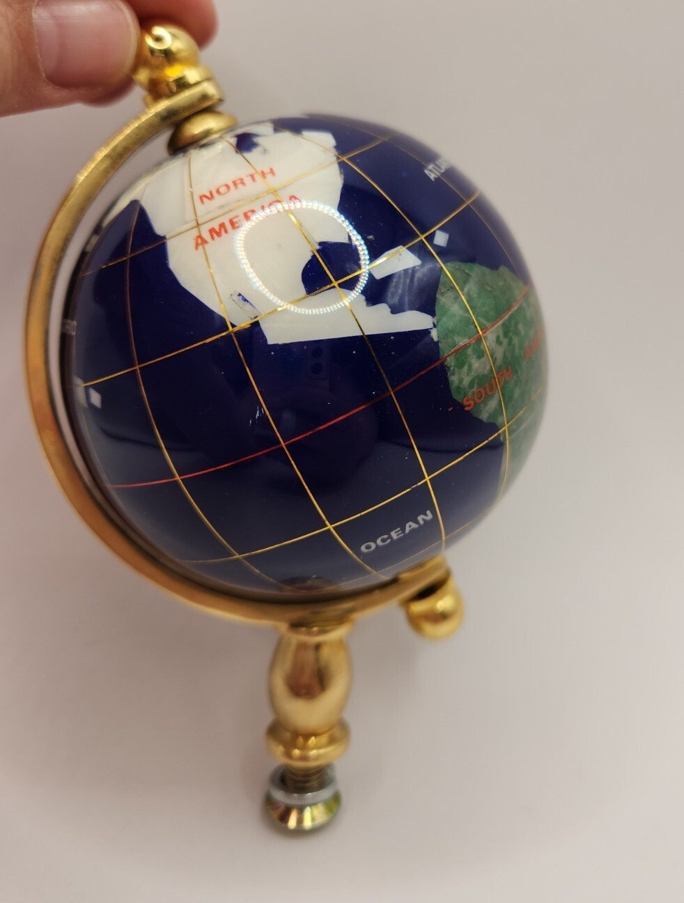 Stone & Abalone Mini 3.5" Globe--No Base