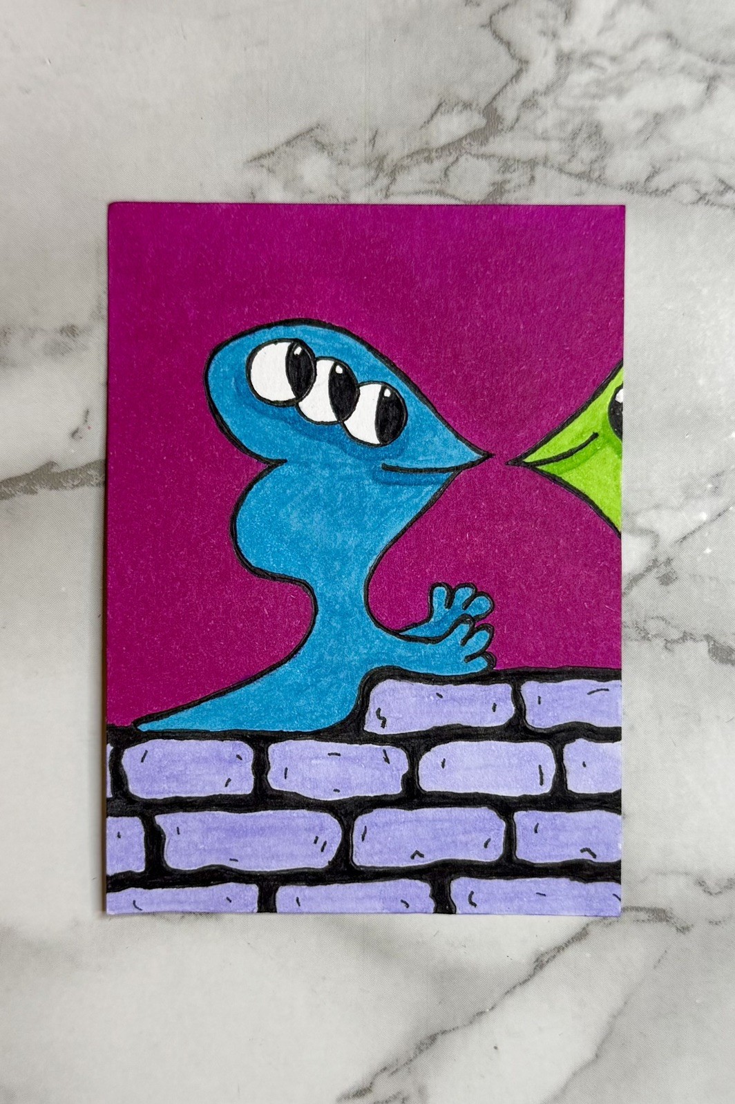 ACEO OOAK - Art Card Edition Original - “ Crush”