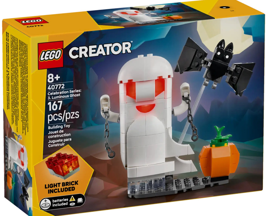 LEGO #40772 Celebration Series GWP–Luminous Ghost: Includes Light Brick!