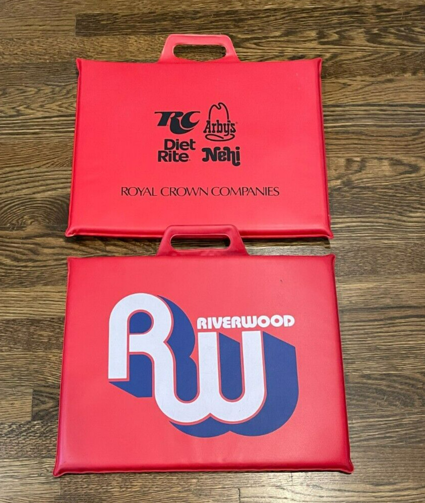 Red Stadium Seat Cushion Royal Crown Companies Riverwood School Georgia (Set 2)