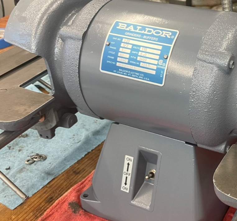 Replacement Carbide Bench Grinder Label Set Blue | Baldor | Sublimated | USA