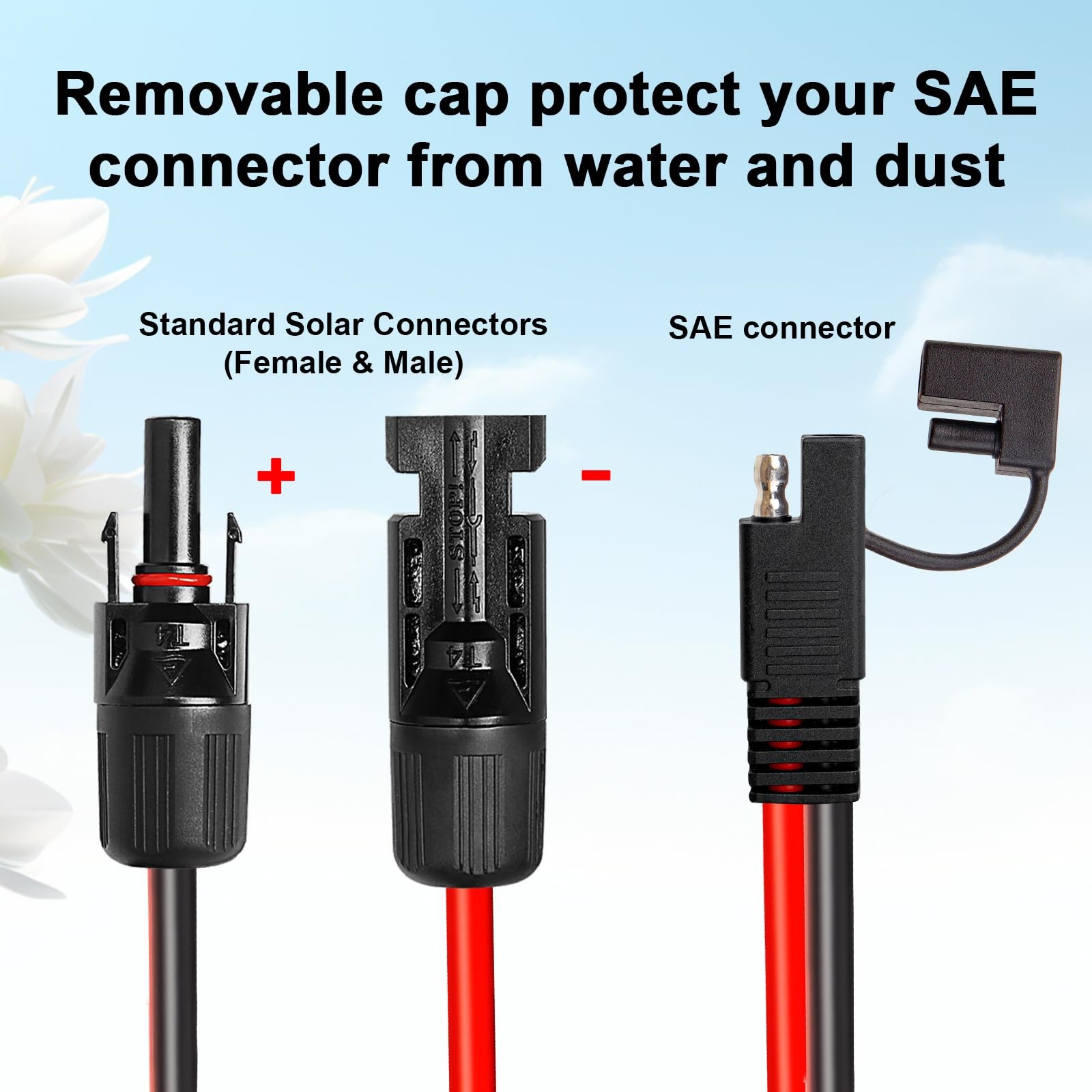 Kimbluth 10Awg Solar Panel To Sae Adapter Cable 8Ft Sae Plug Cable Pv Solar