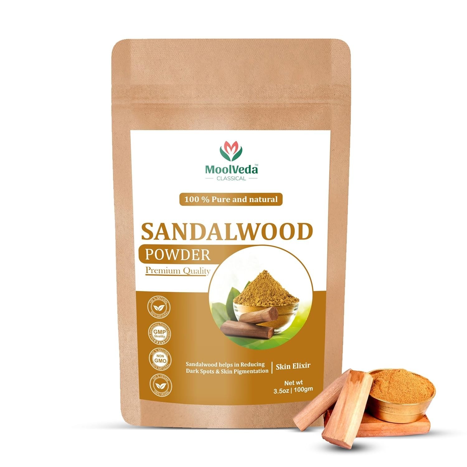 Pure & Original Sandalwood (Chandan) Powder For Face, Skin, Face mask, Face Pack