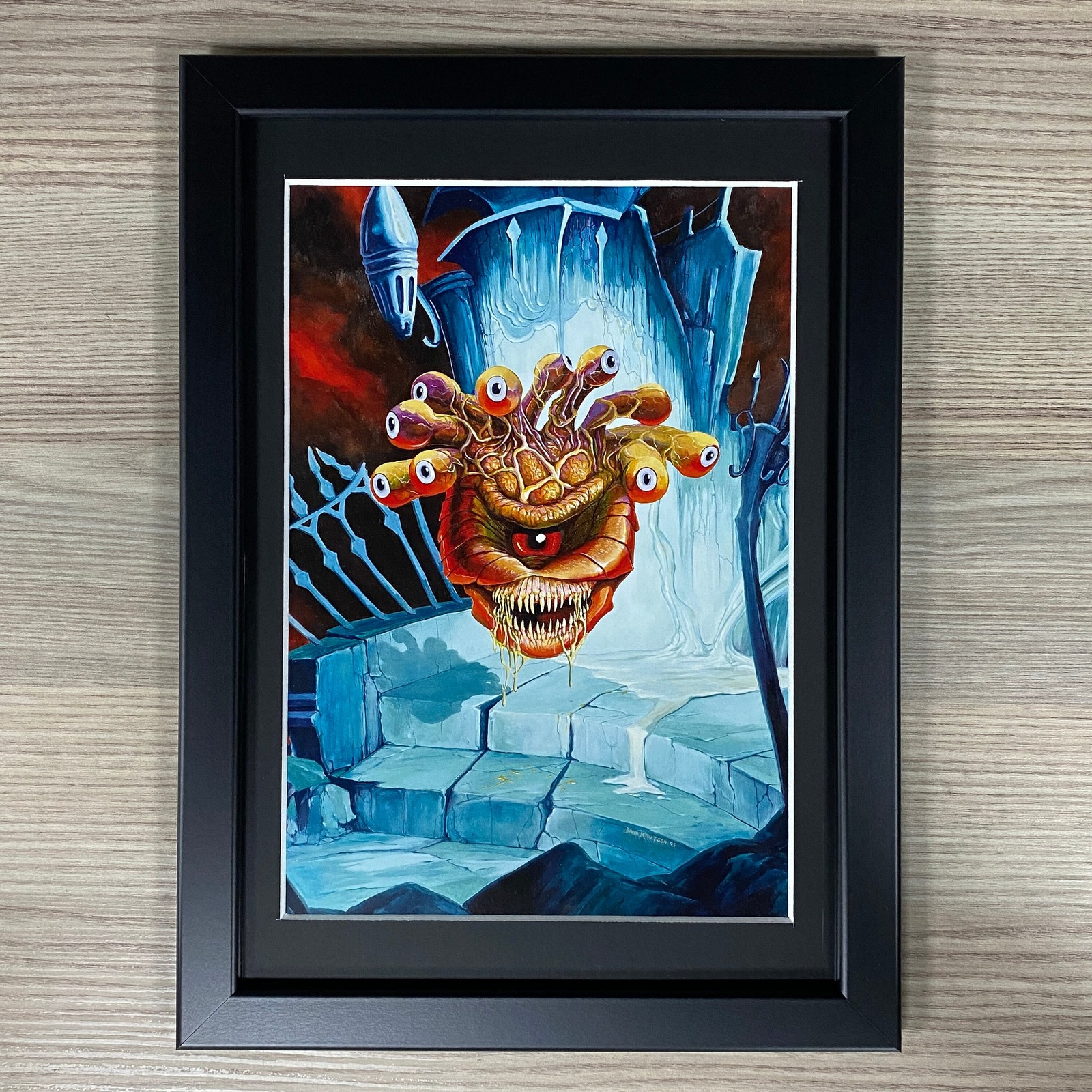 BEHOLDER FRAMED ART DUNGEONS & DRAGONS GARY GYGAX D&D TSR RPG ROLEPLAYING