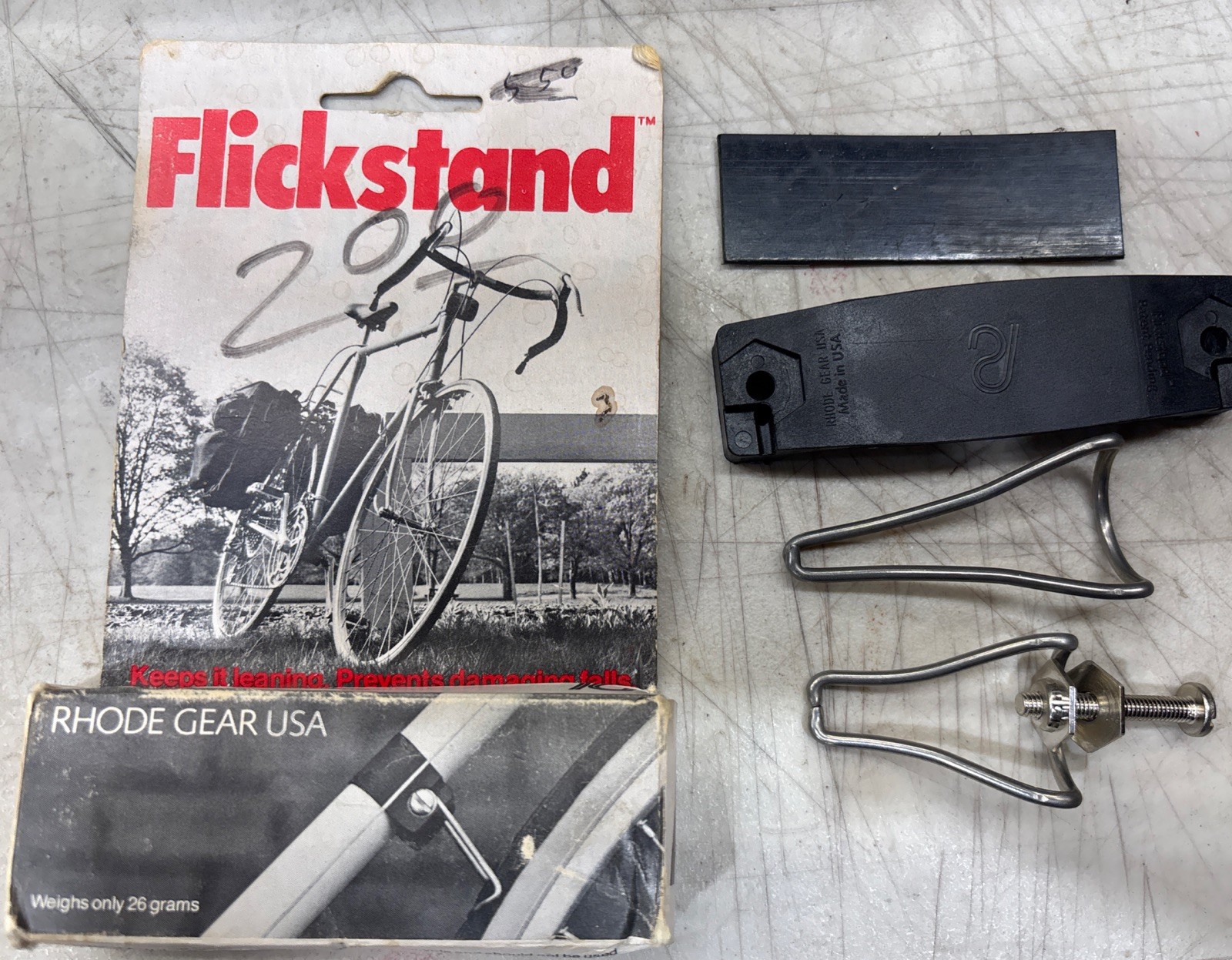 Vintage Rhode Gear Flickstand Bicycle Parking Device Bike KickStand NOS 1980s