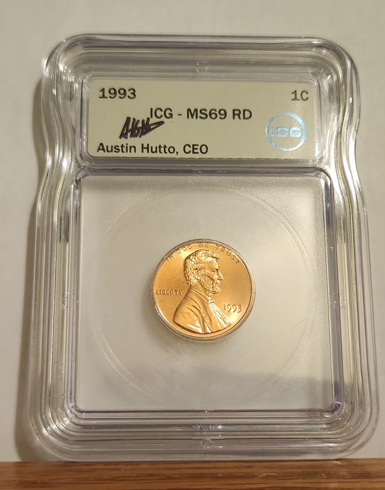 1993 P Lincoln Cent ICG Graded MS 69 RD TOP POP