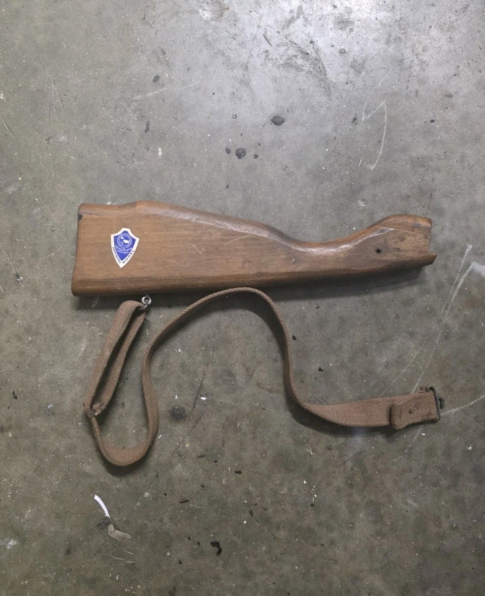 Vintage United States Jaycees Wooden Drill Rifle Training Gun Stock