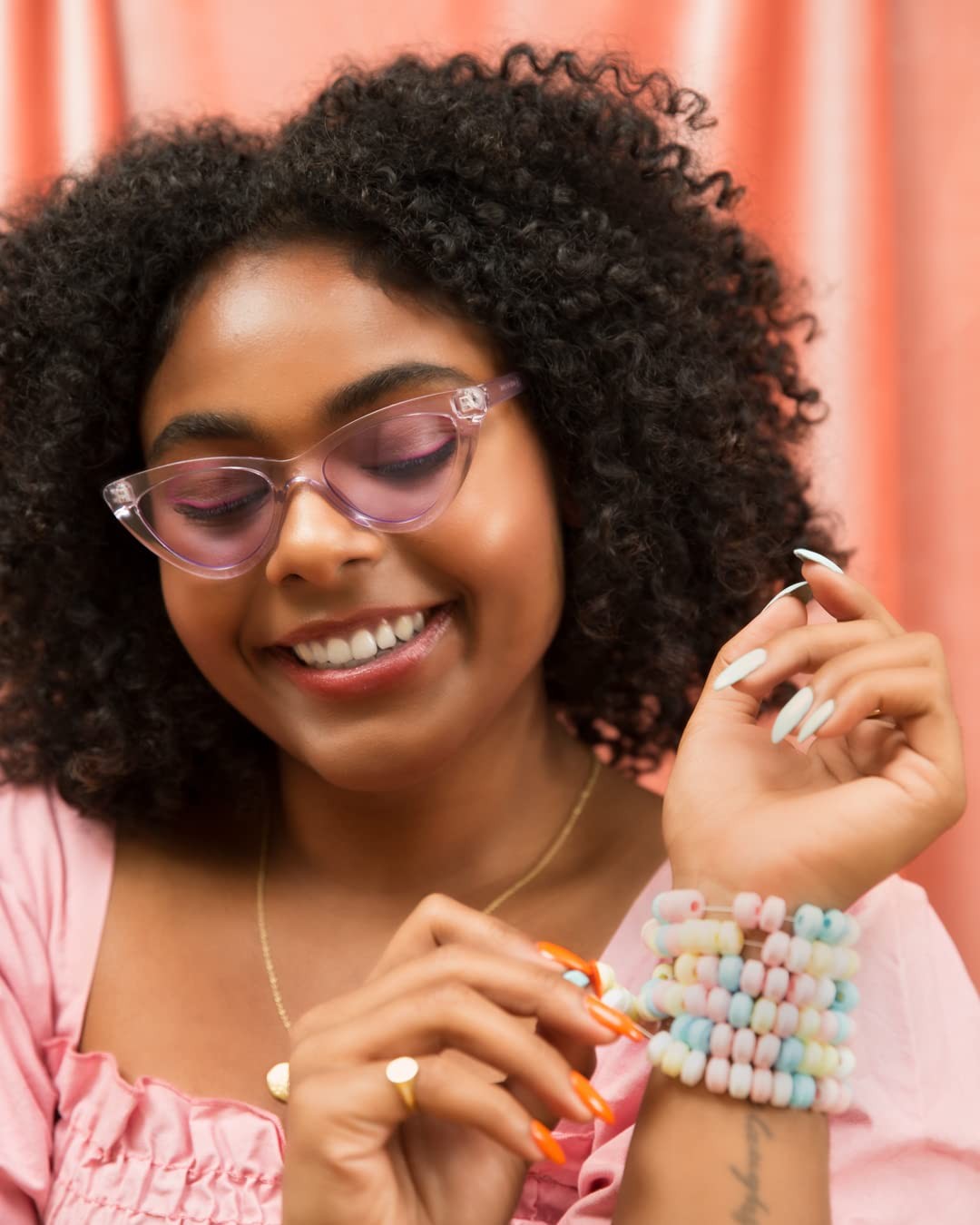 Smarties Candy Necklaces Individually Wrapped, Fruit Flavored Bulk Candy on Stre