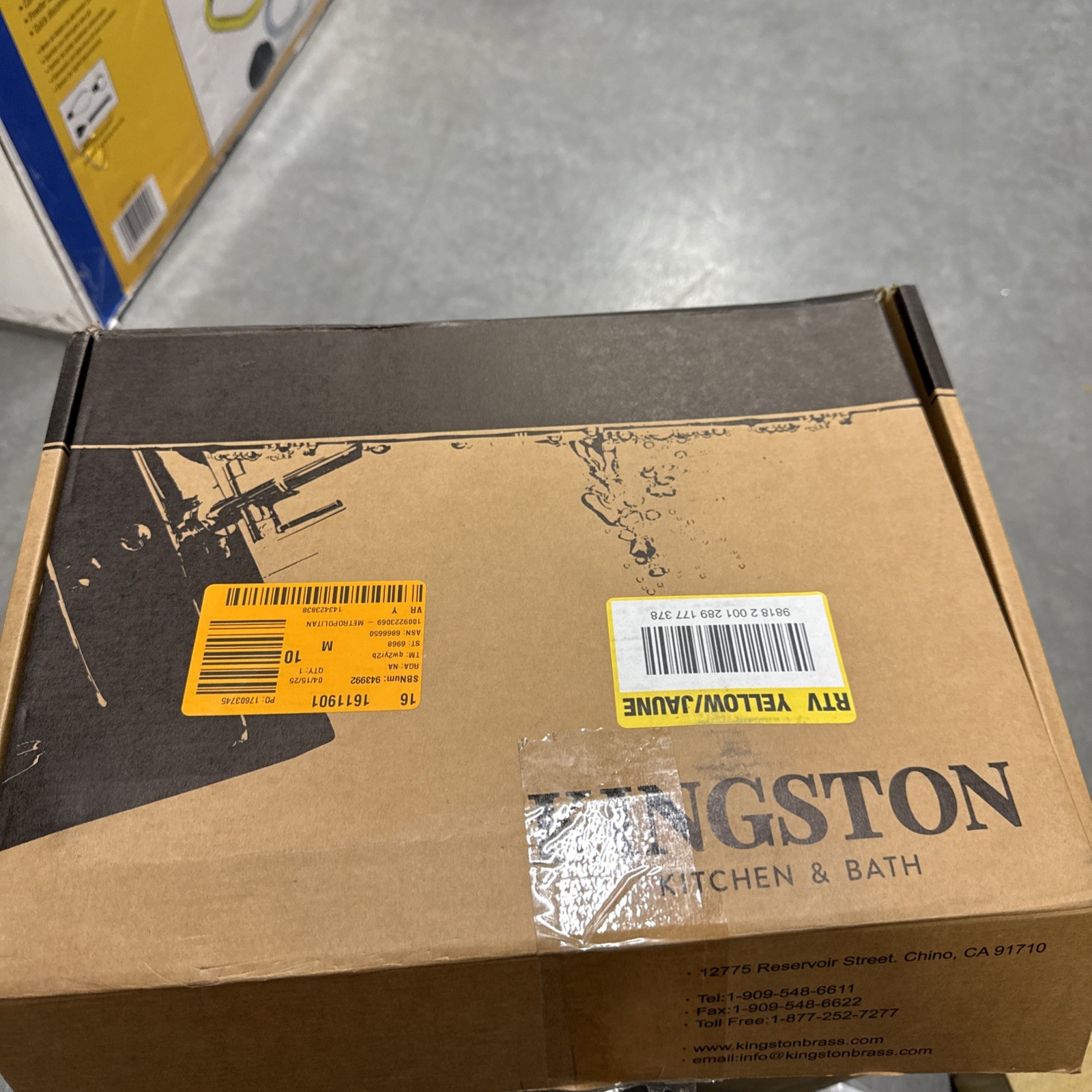 Kingston Brass KS8123BX Metropolitan 2-Handle 8 in. Wall Mount Bathroom Faucet