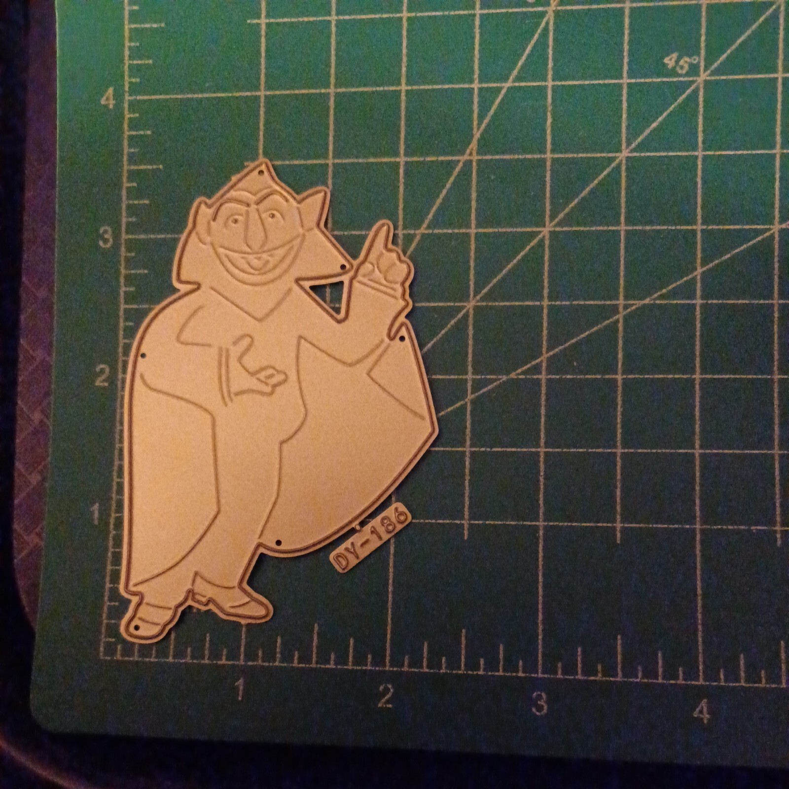 Universal Thin Metal Die Cut Tool Sesame street Count Von Count Vampire Hallowee