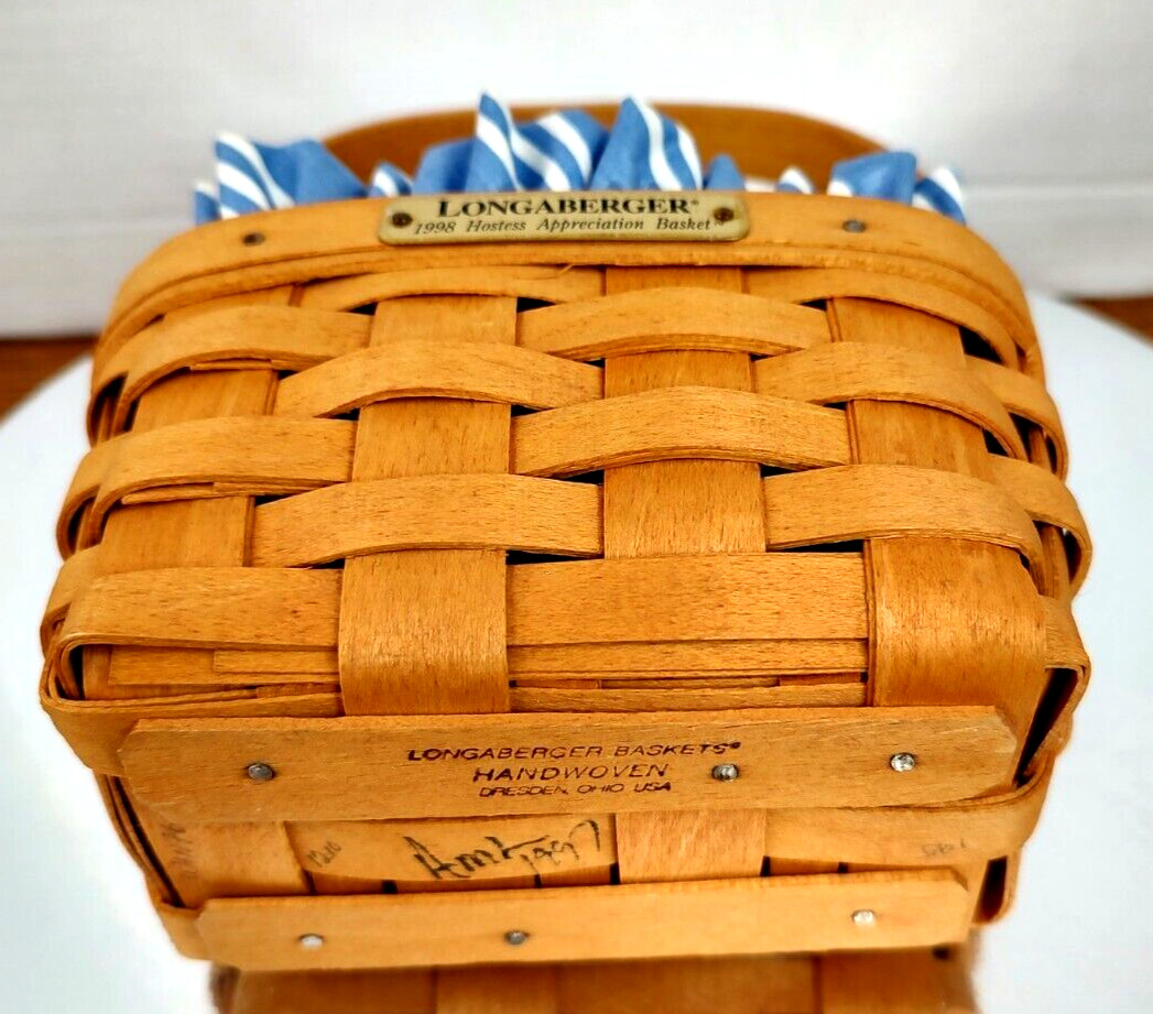 Longaberger 1988 Hostess Appreciation Combo Liner & Plastic Protector Basket