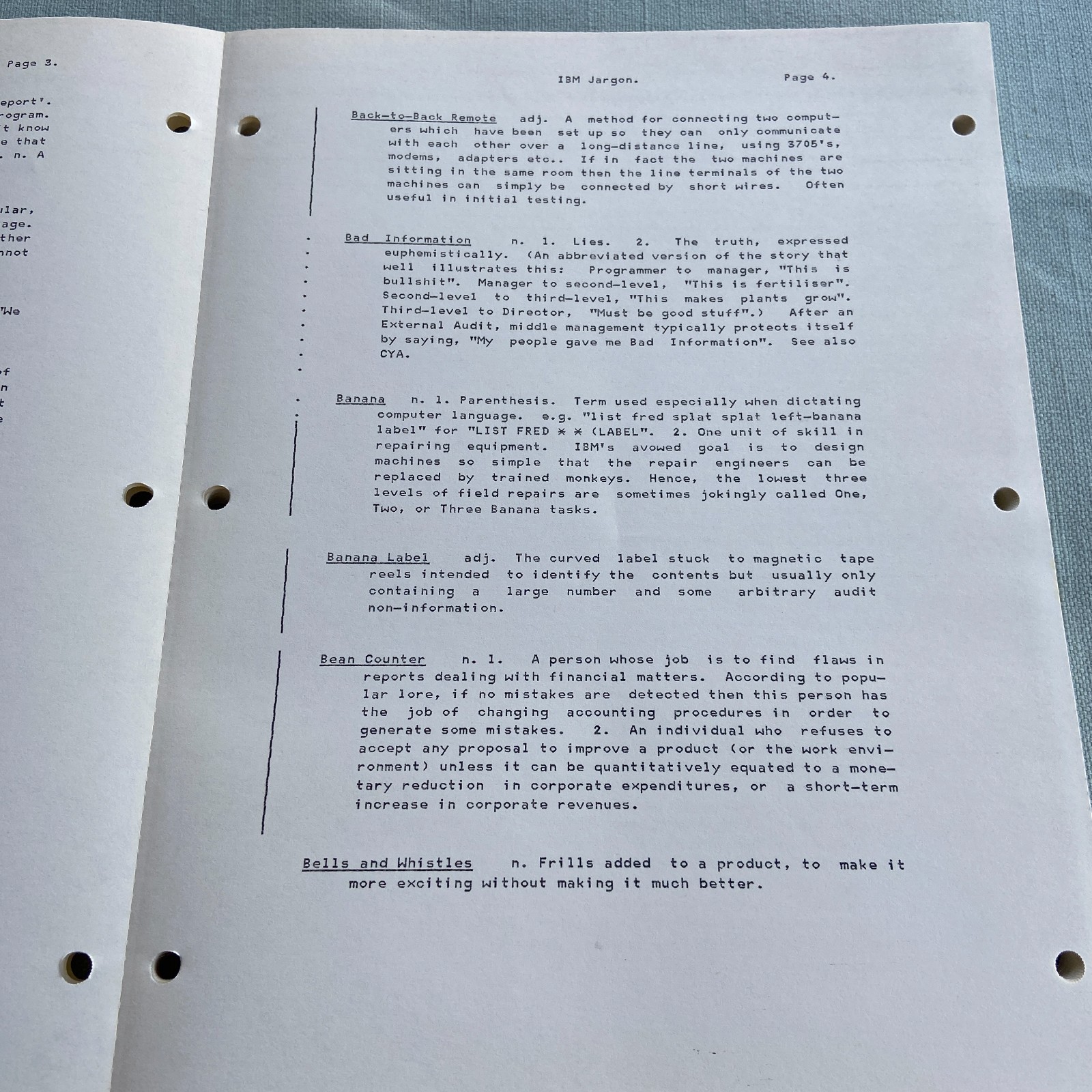 IBM Internal Document Jargon General Computing Dictionary Manual 6th Ed. 1983