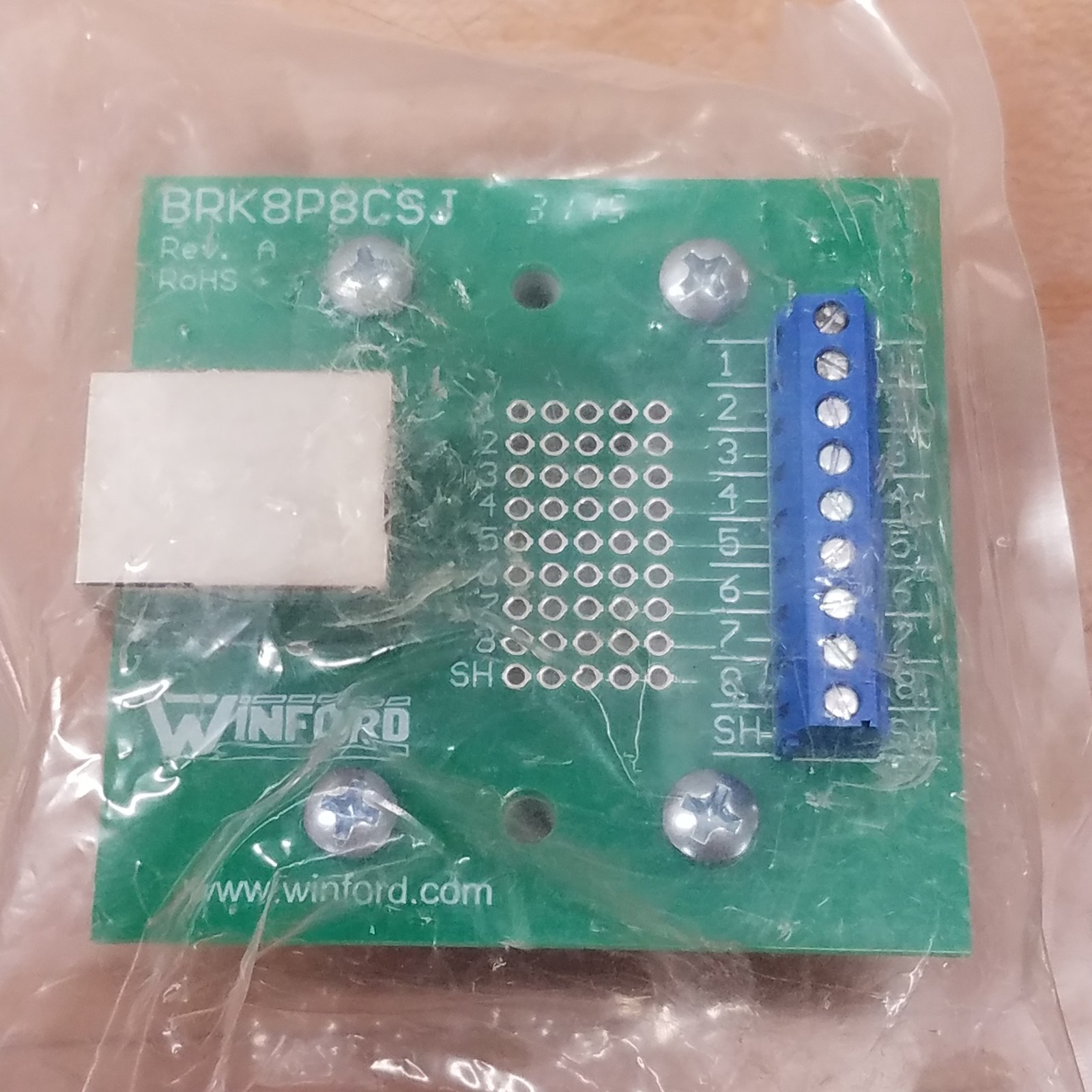 Winford BRK8P8CSJ Breakout Board, Rev A - NEW