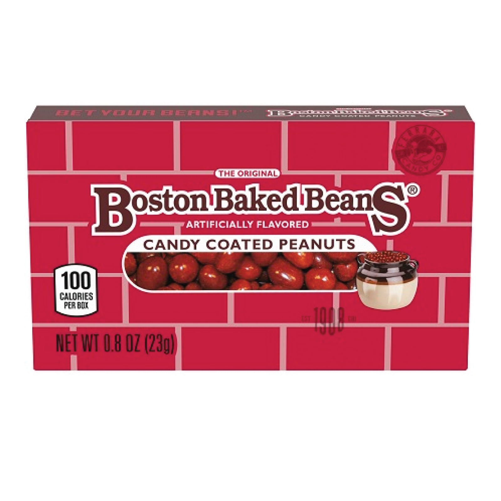 Full Box 24x Packs Boston Baked Beans Original Candy Coated Peanuts Candy | .8oz