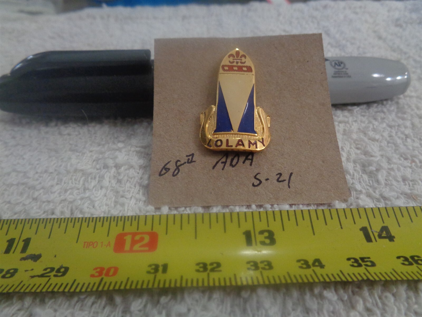 68th Air Defense Artillery S-21 Unit Crest, DI, DUI (DRAW#H6)