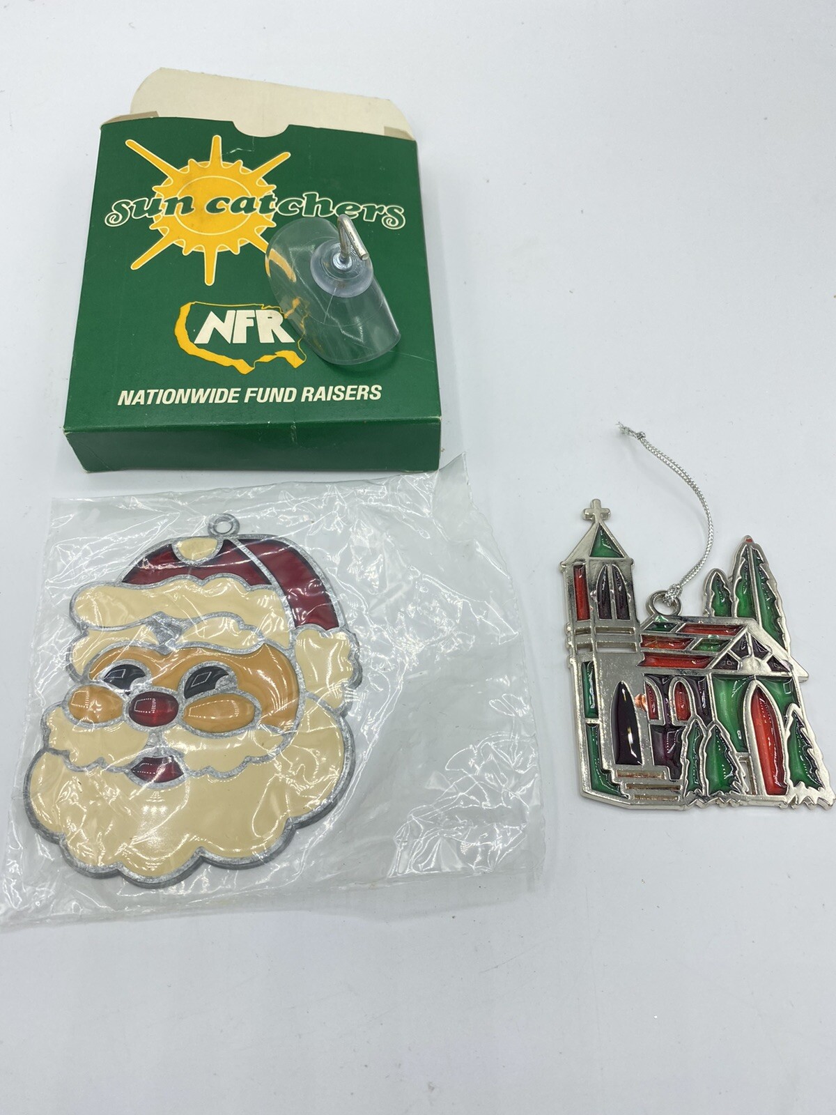 Vintage Suncatcher Santa Claus -new Russ Church Christmas Holidays Sun Catcher