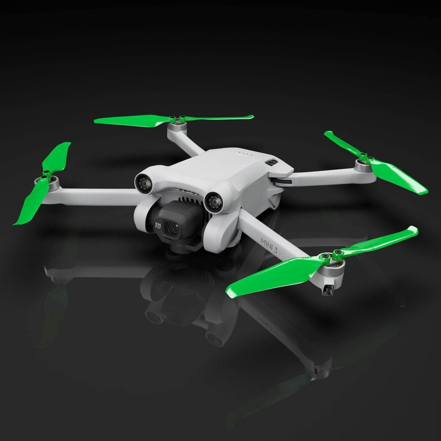 4-Pack Green Stealth Propellers for DJI Mini 3 & 4 Pro - Quiet, Efficient Flight