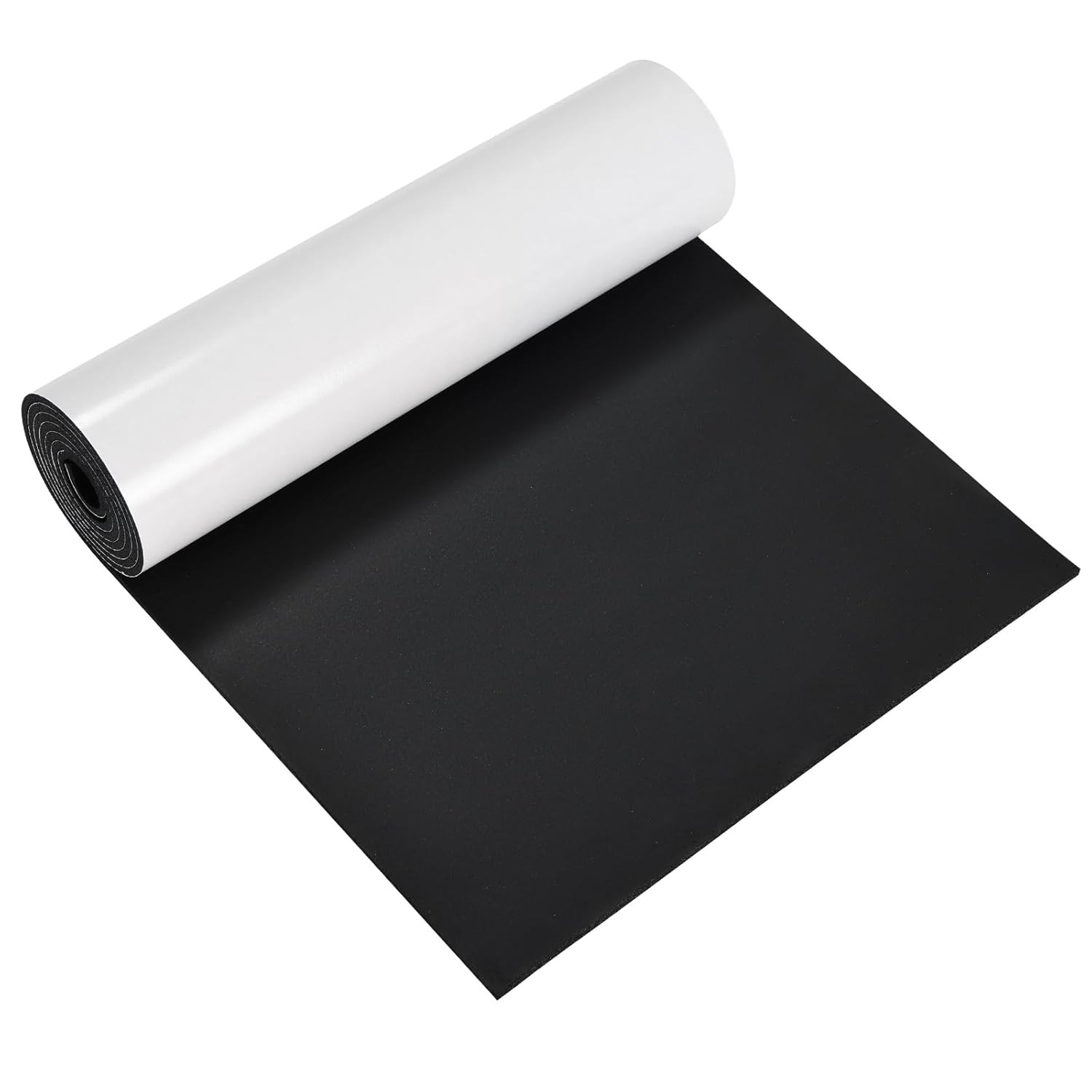 Neoprene Foam Sheet Roll with White Adhesive Backing, Closed Cell Sponge Rubber