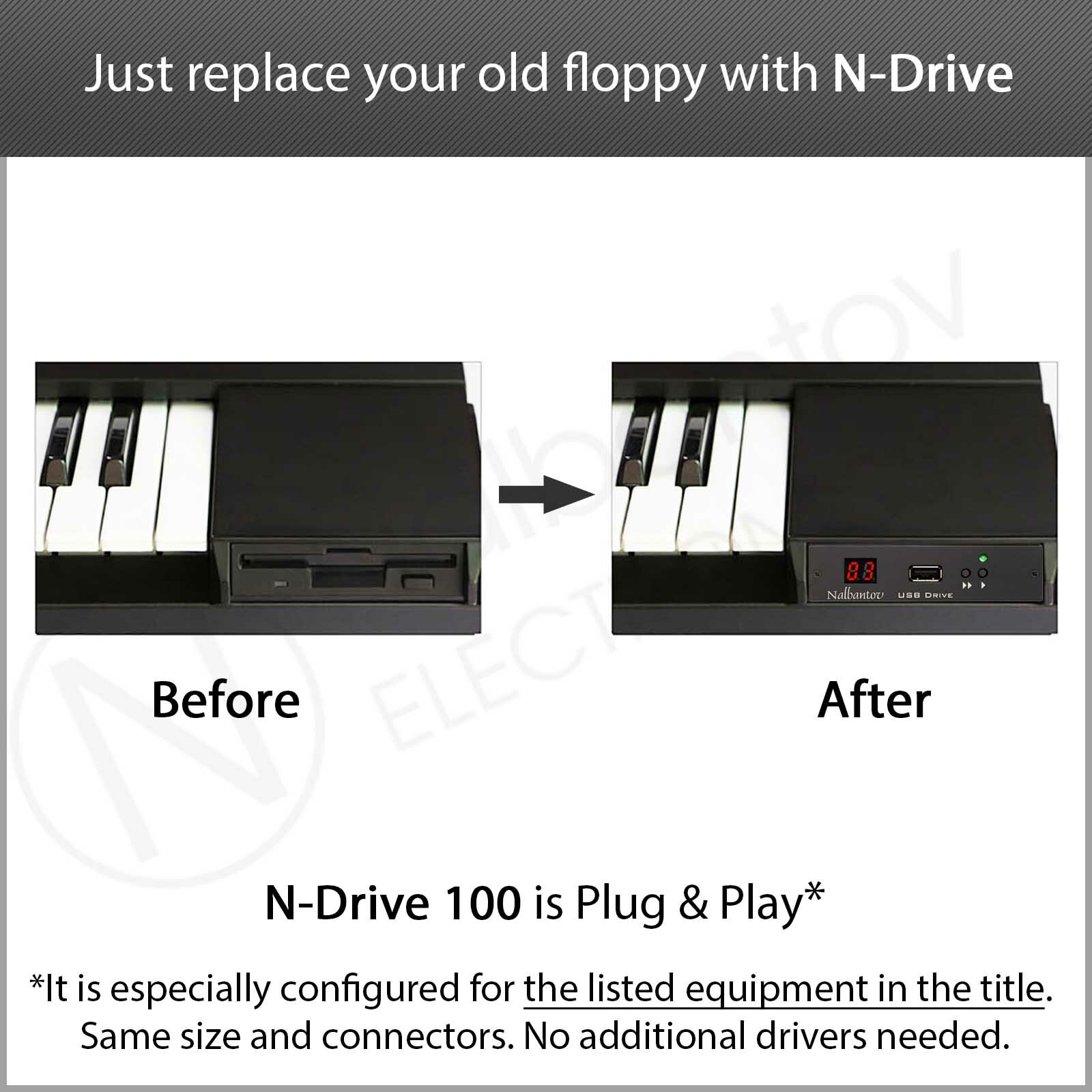 USB Floppy Disk Drive Emulator N-Drive 100 for Sequential Circuits Studio 440