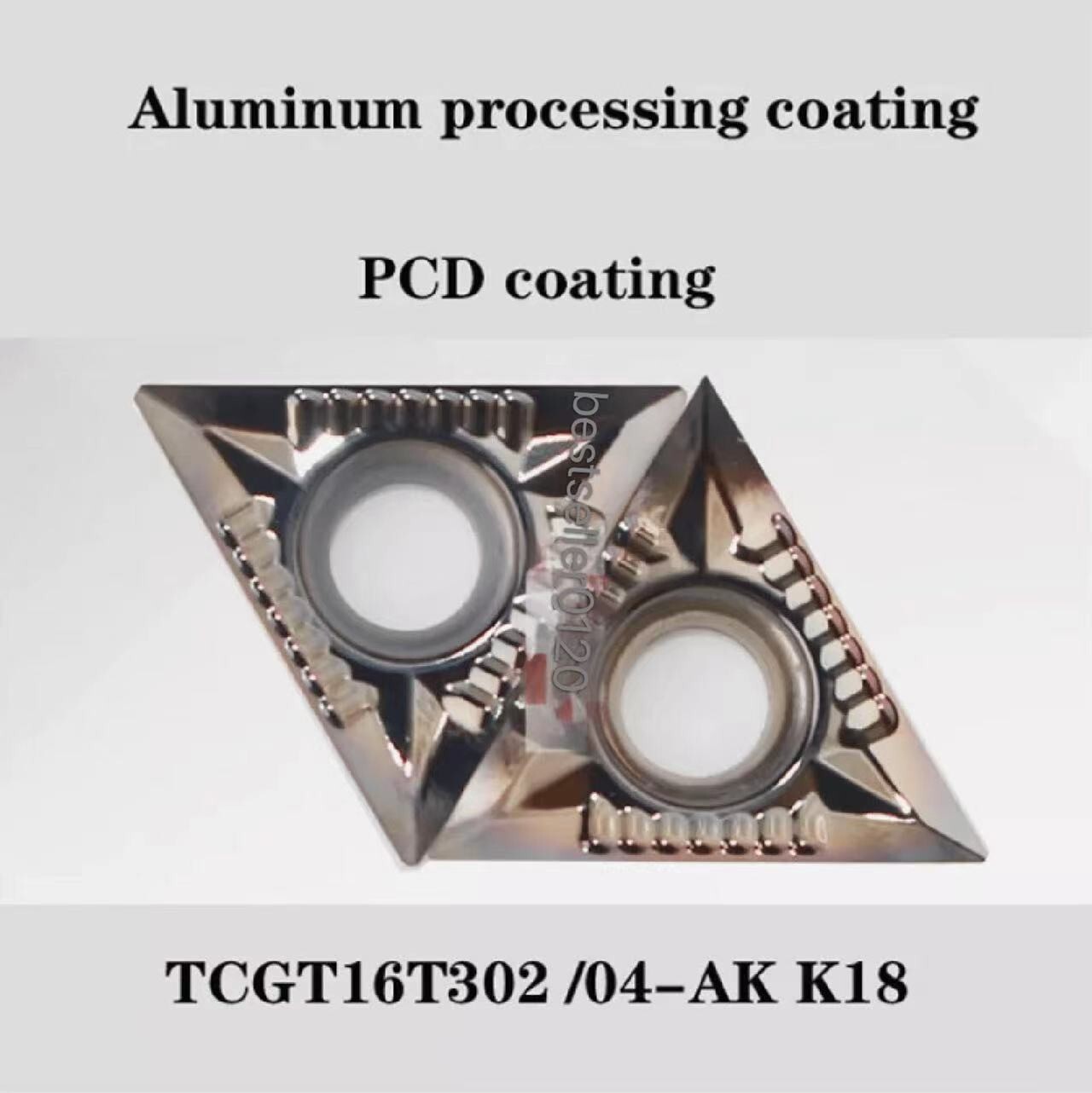 PCD coating TCGT16T302 04-AK TCGT32.51 K18 High gloss turning blade for aluminum