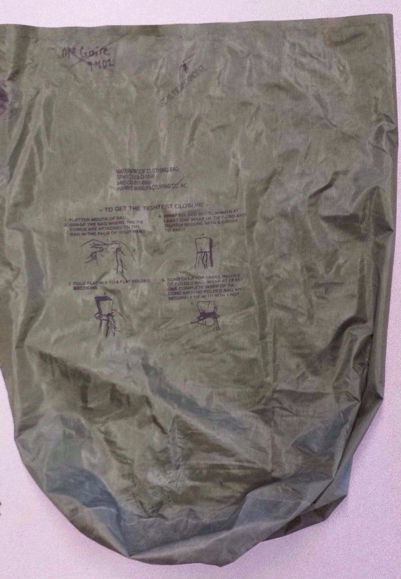 US Military Army WATERPROOF WET WEATHER CLOTHING BAG LAUNDRY BAG No String