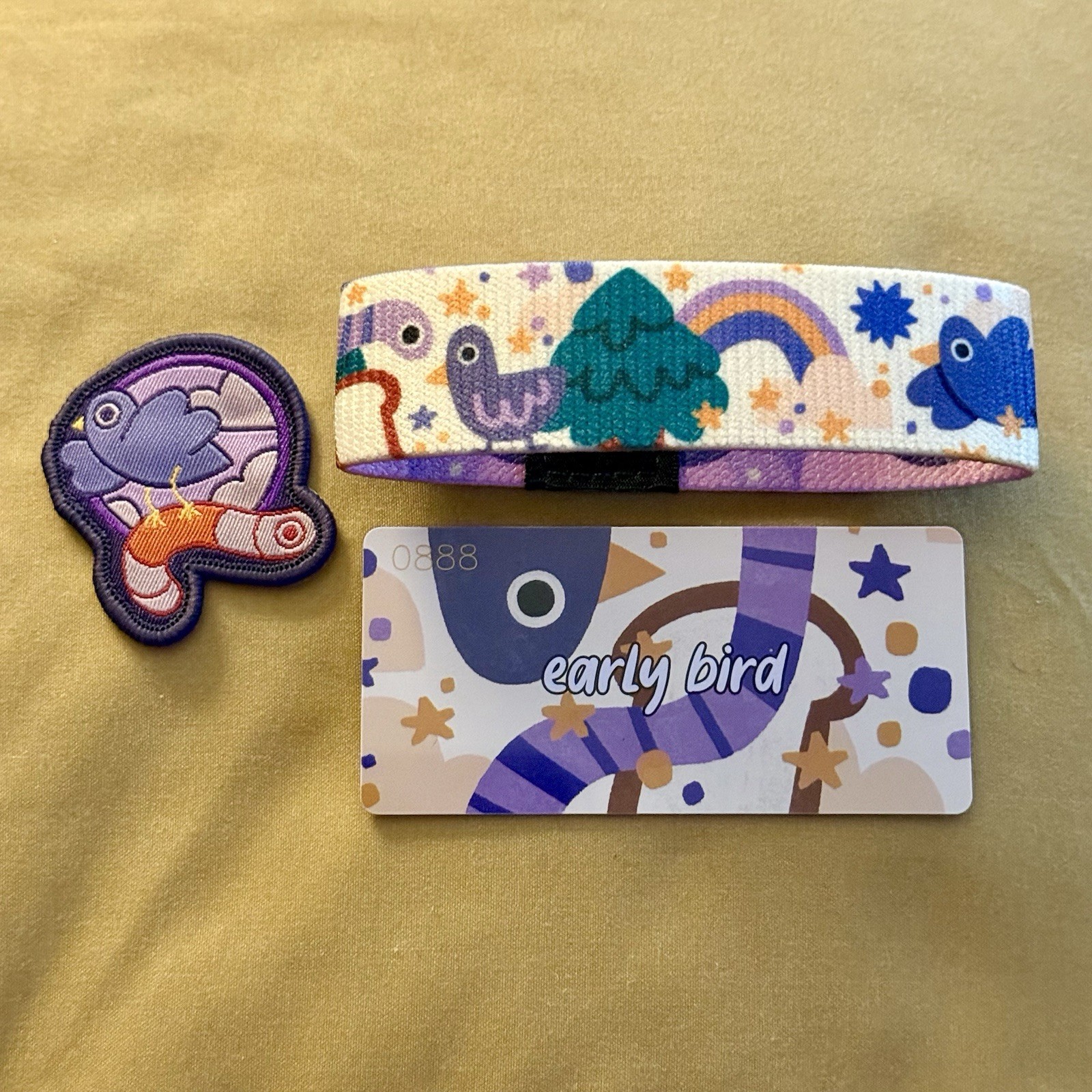 ZOX Silver Strap and Patch *EARLY BIRD* Size MEDIUM Reversible Wristband w/ Card
