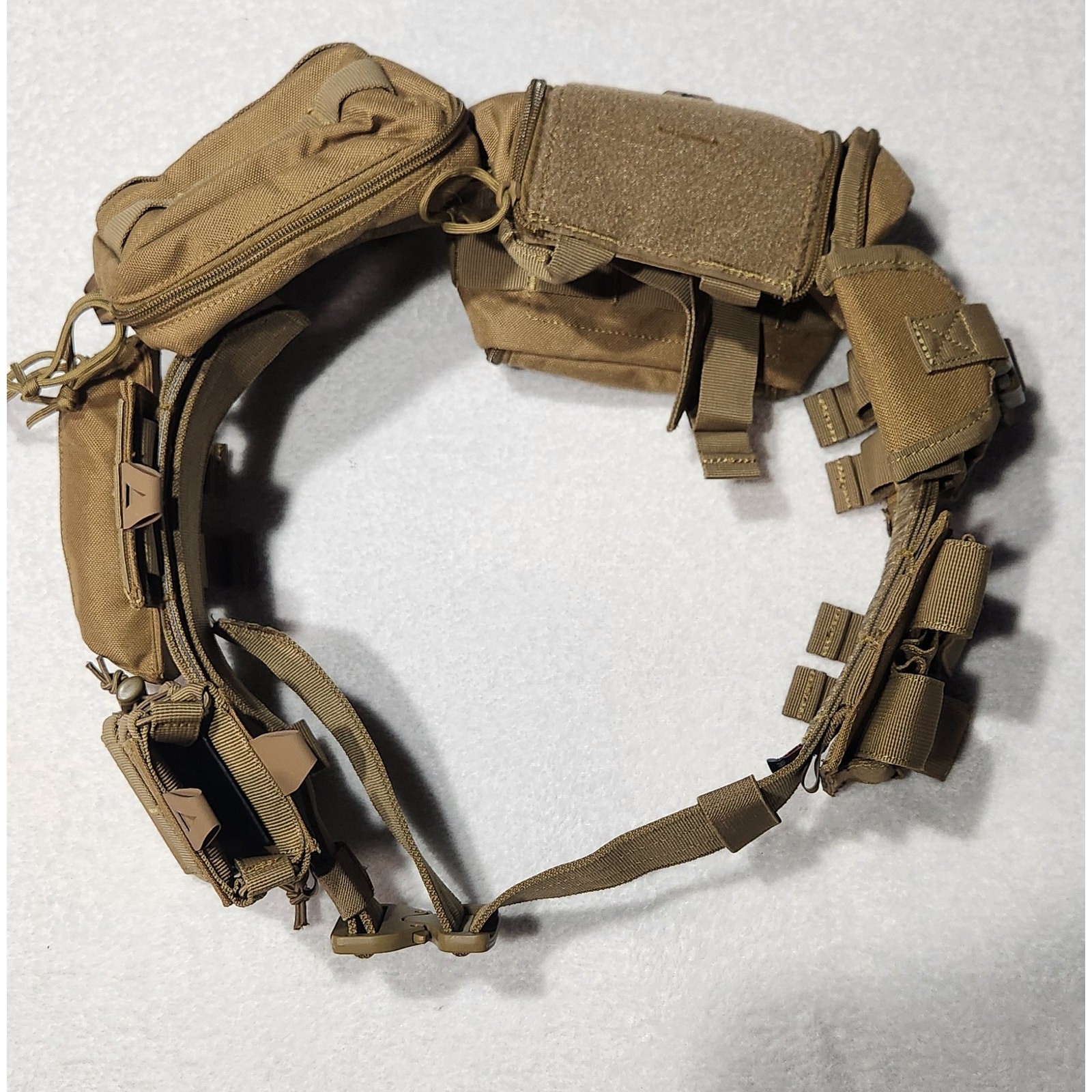 YAKEDA Tactical Battle Belt MOLLE Padded Utility Belt Coyote Tan Adjustable