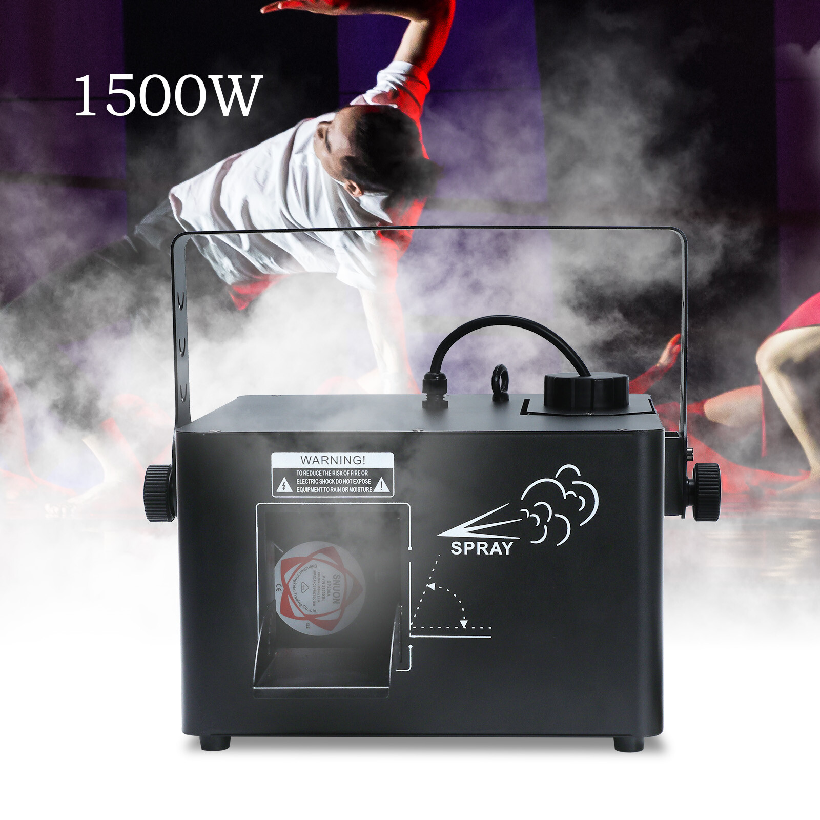 DMX 1500W Low Profile Hazer Haze Smoke Fog Machine Theater DJ Stage Effect & RC