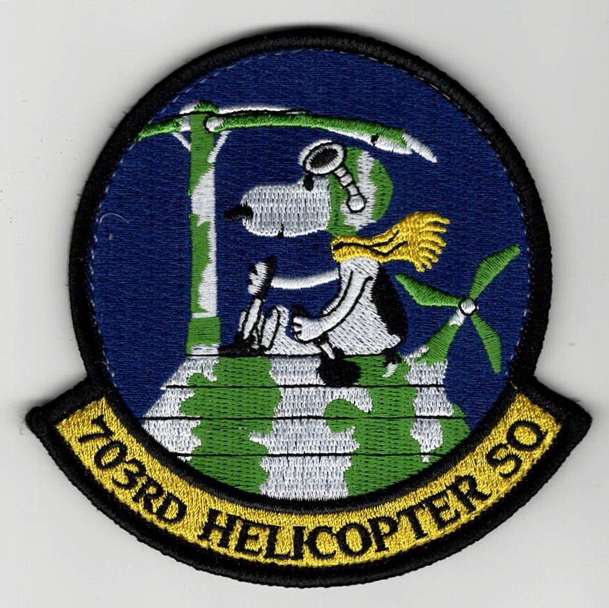 USAF SALE!!!  703rd HELICOPTER SQDN, 4" X 4", Maxwell AFB. AL. SALE!!!