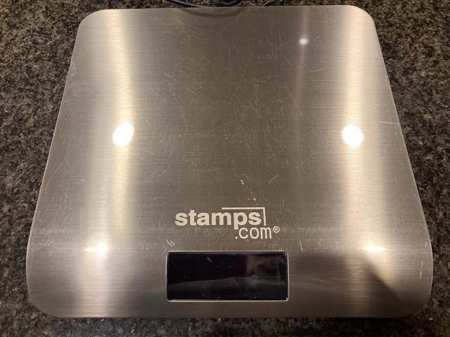 Stamps.Com Digital Postal Scale, 5lb Capacity, Stainless Steel includes USB Cord