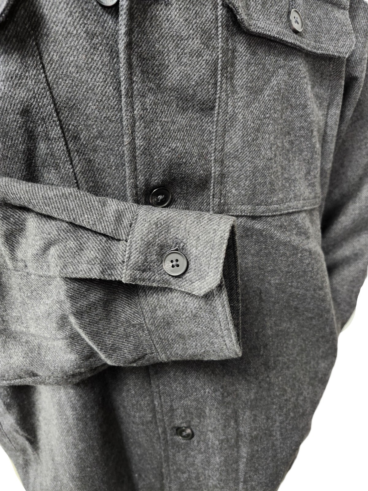 Goodfellow & Co Mens Dark Gray Solid Woven Heavyweight Shirt Jacket, Full Lining