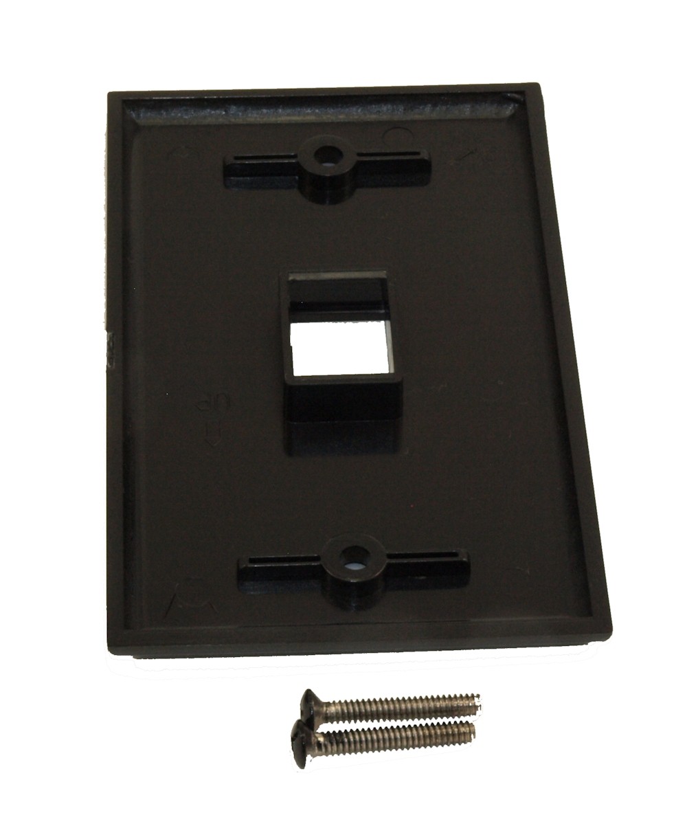Wallplate: Keystone 1 Hole - Black