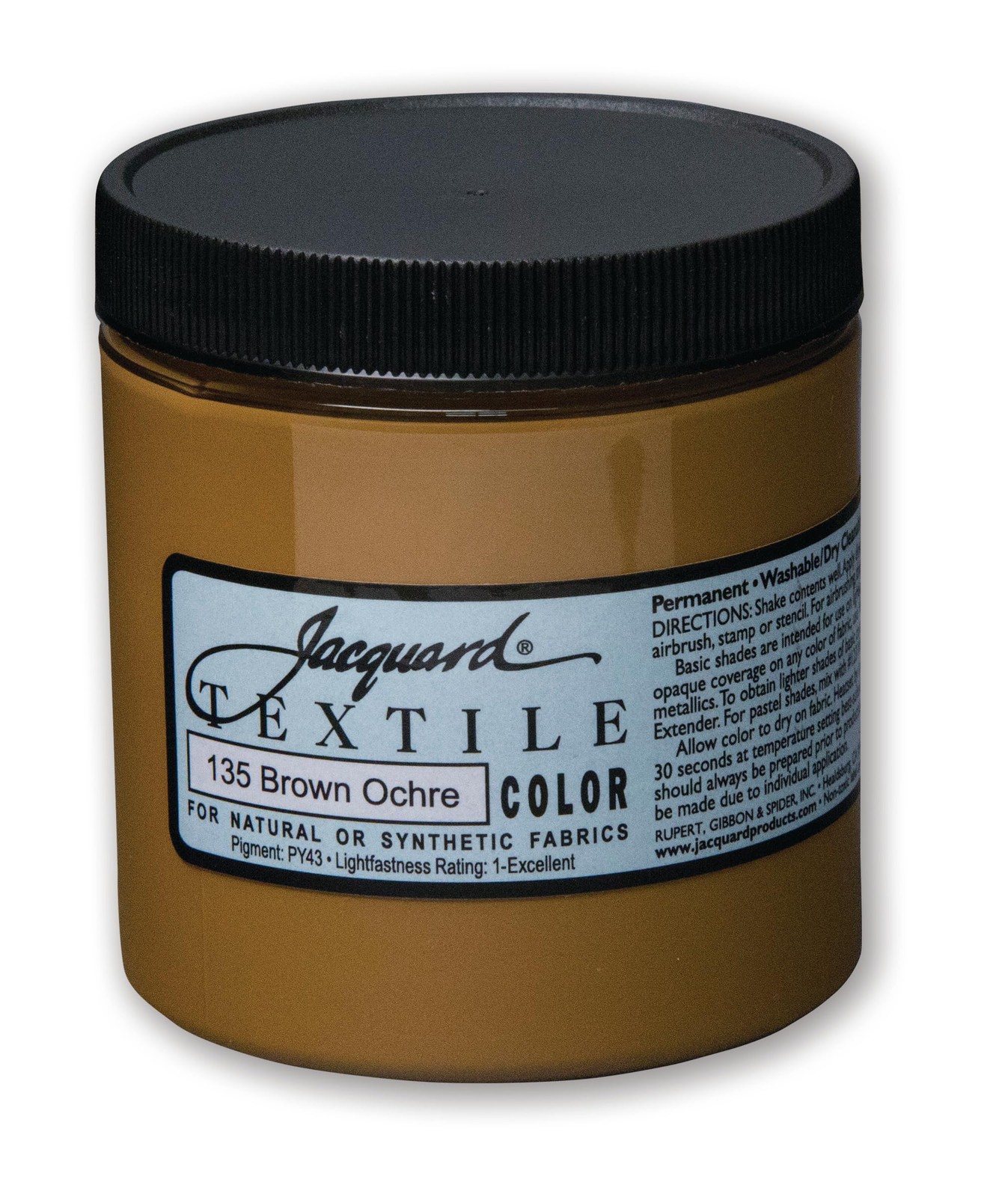 Jacquard Textile Color Fabric Paint 8Oz-Brown Ochre,Fabric Paints & Markers