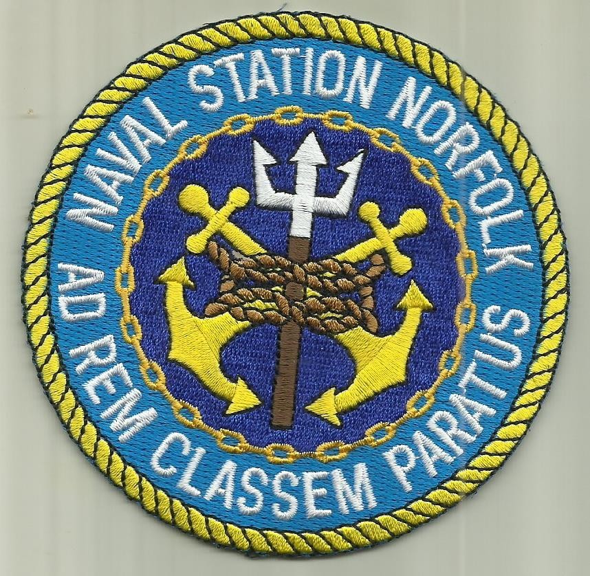 NAVAL STATION NORFOLK U.S.NAVY PATCH VIRGINIA USA SHIP BASE AIRCRAFT READ ALL AD