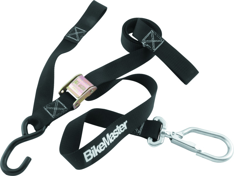 BikeMaster Tiedown 1-1/2in Swivel Softhook - Black | 100541