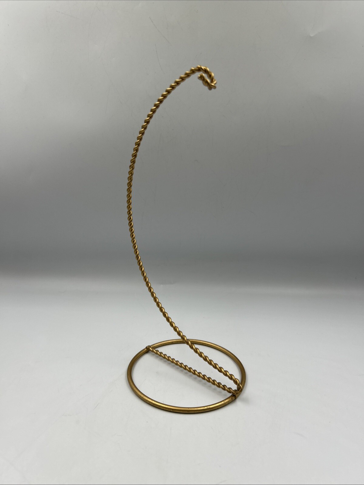 Twisted Gold-toned Ornament Stand, Medium, 9.5" H x 4.25" W x 4" D