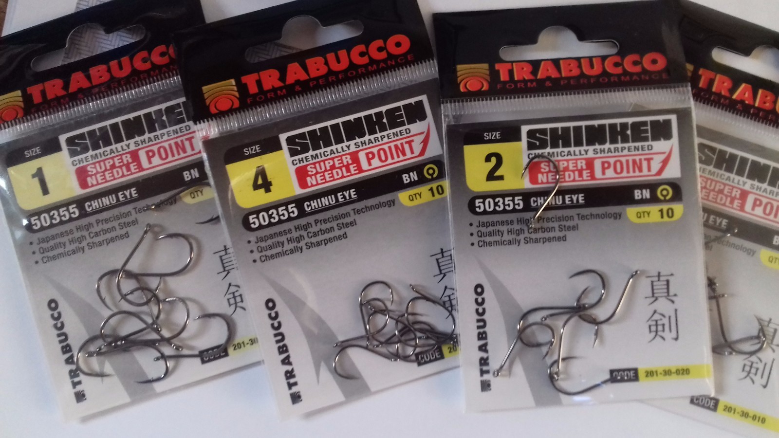 Salmon single hooks for tubes. with upturned eye. Trabucco Shrinken chinu eye