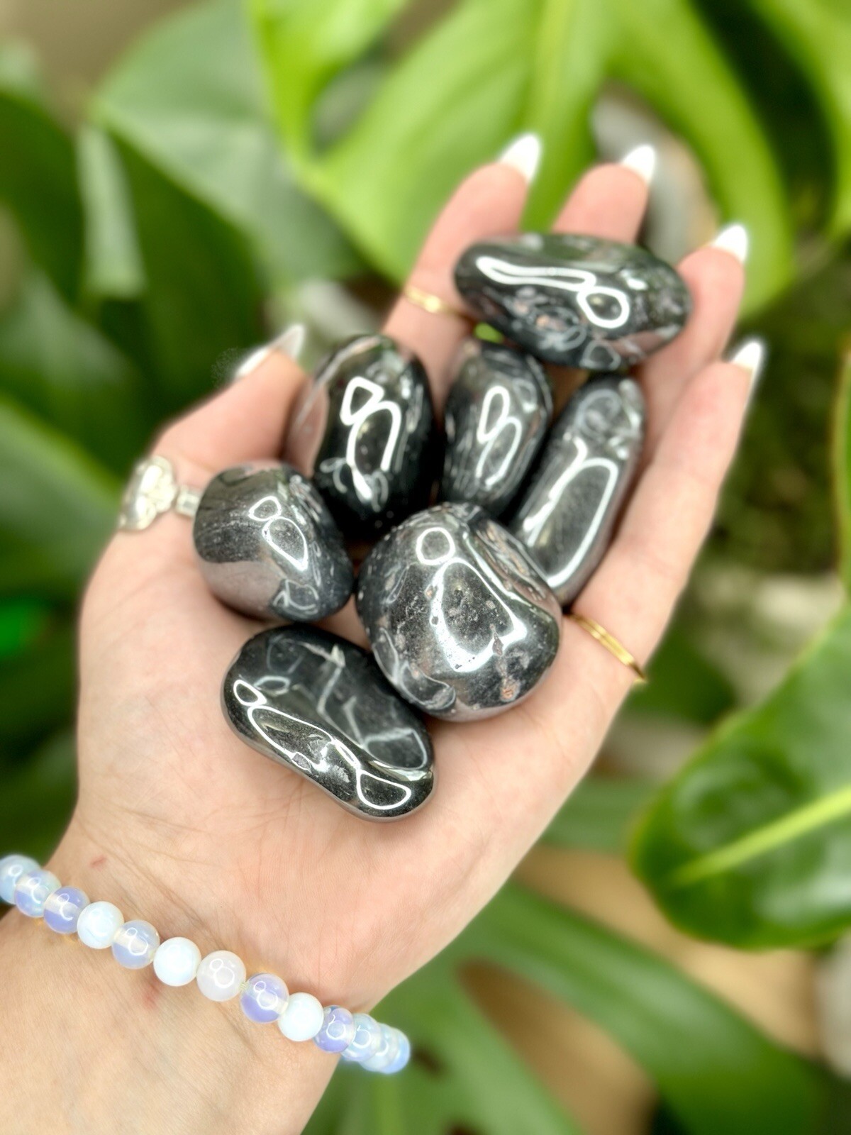 Hematite Tumbled Crystal Stones, 1 inch to 2 inch, Grade AAA