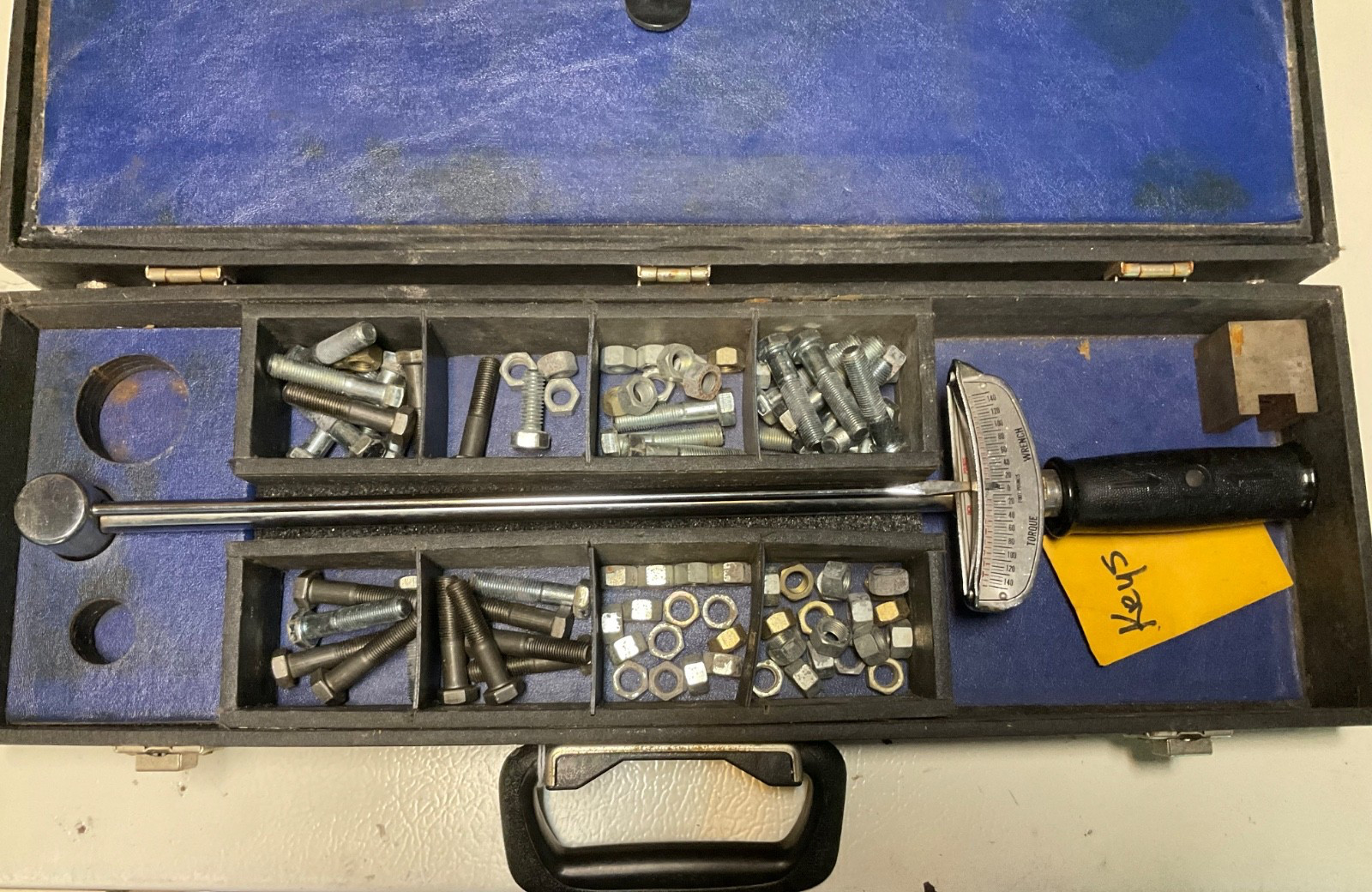 Vintage Bowman Torque Wrench in Case with Paperwork. Untested.