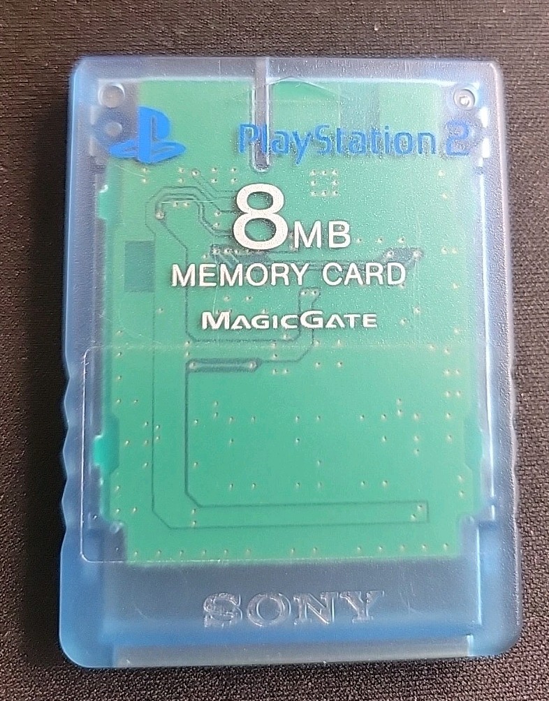 Sony PlayStation 2 PS2 8MB Memory Card SCPH-10020 MagicGate OEM Official Blue