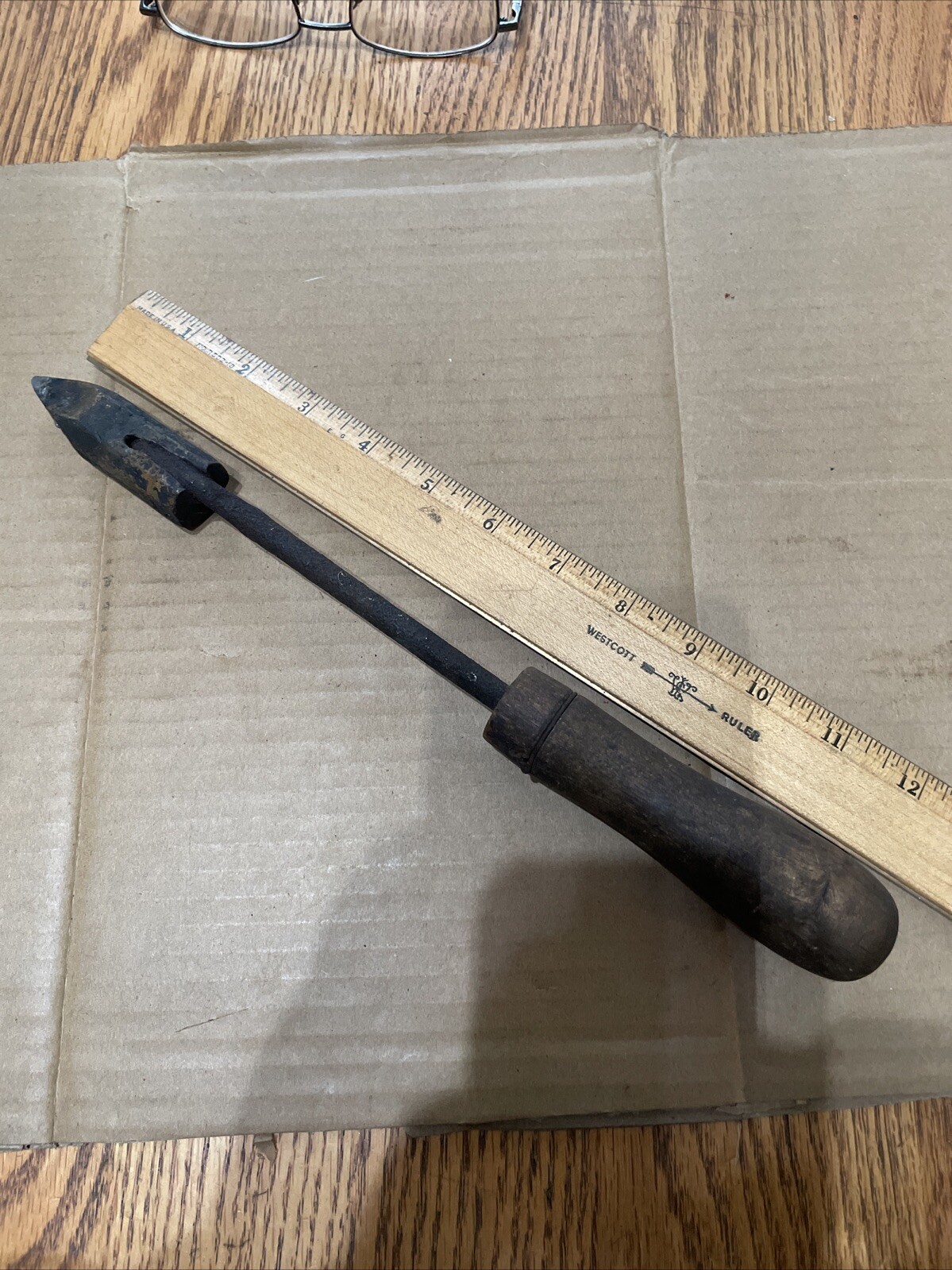 AWESOME OLD ANTIQUE BEN HUR #1-1/2 COPPER SOLDERING IRON PLUMBER TINSMITH ROOFER