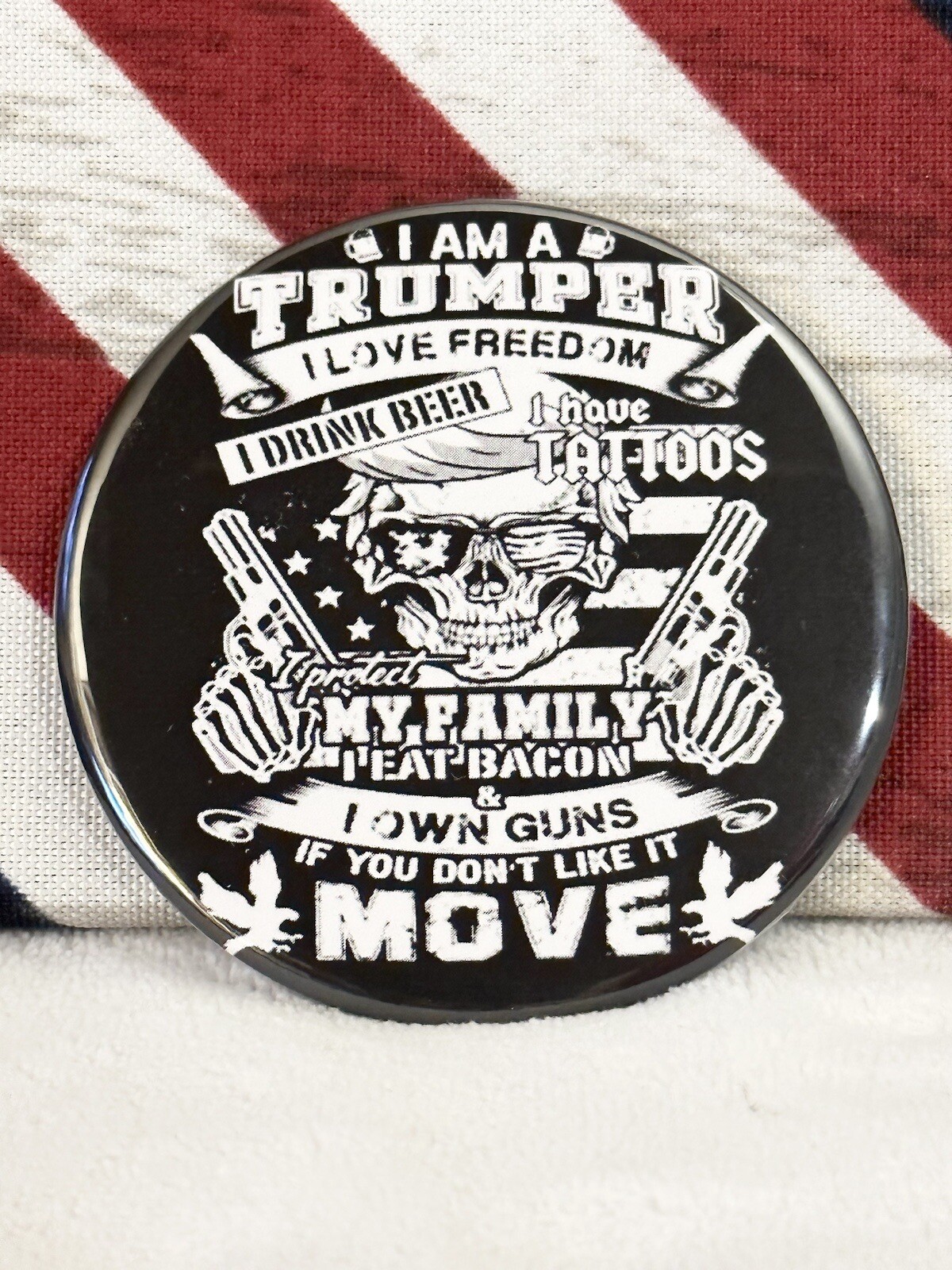 Donald Trump 2024 Presidential Campaign Political "MAGNET BUTTON" - 3" Round