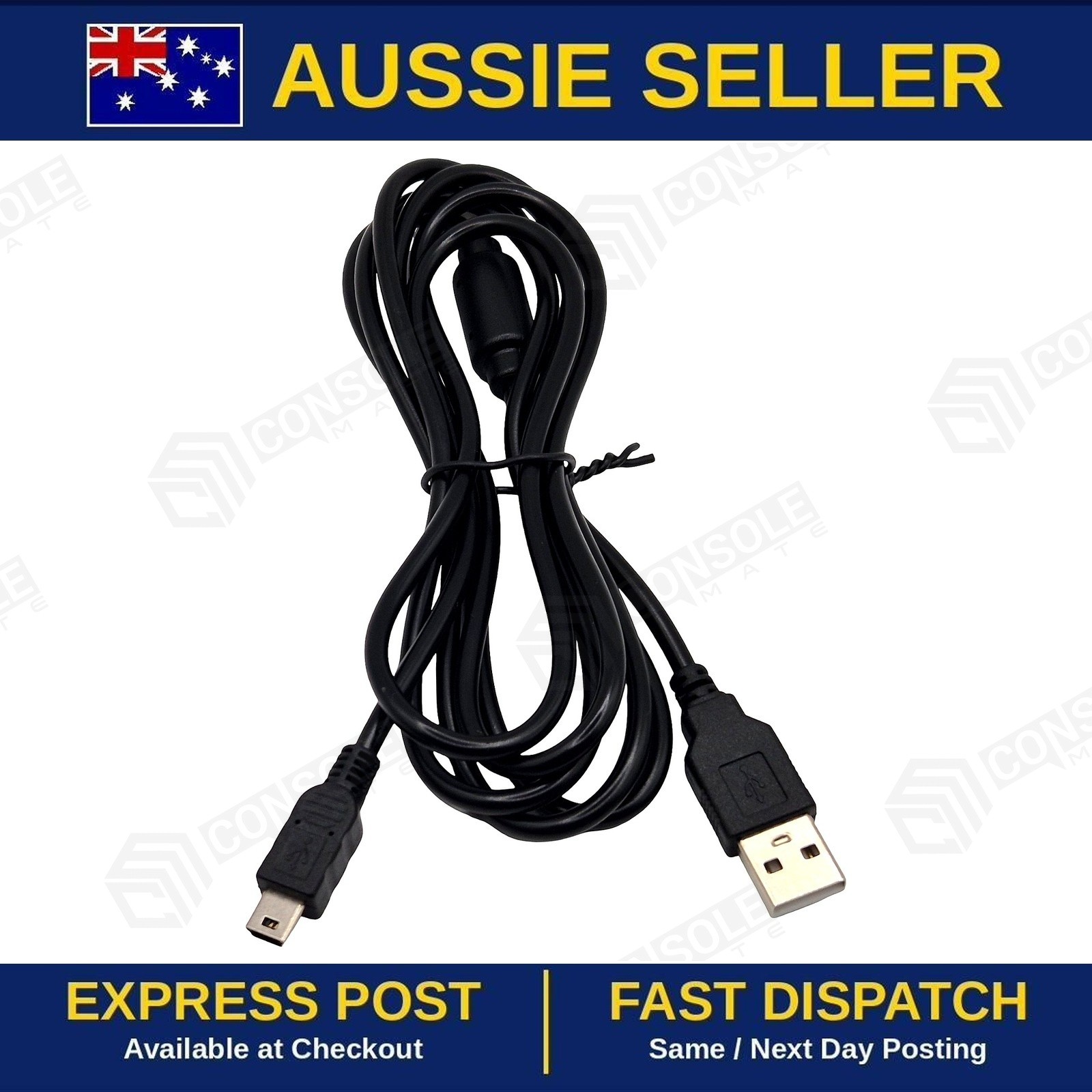 DualShock 3 USB Charging Cable 1.8m for PS3 Controller | Mini USB Brand New