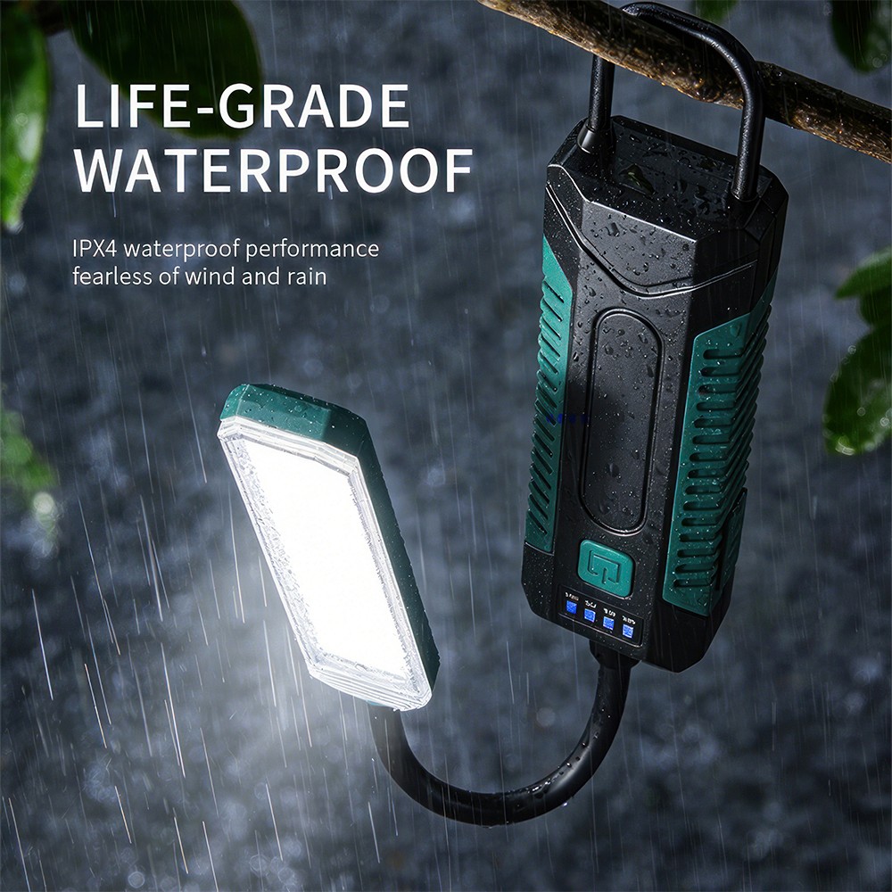 LED Work Light with Flexible Gooseneck Rechargeable Flashlight for Repairs