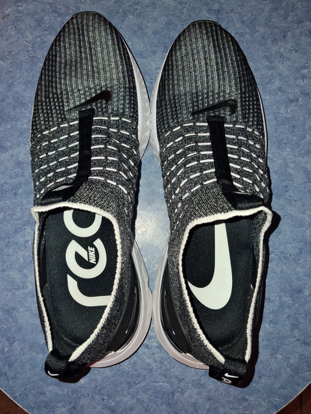 Men’s Nike React Phantom Run Flyknit 2 Oreo CJ0277-003 Size 12.5 Nice&Clean!
