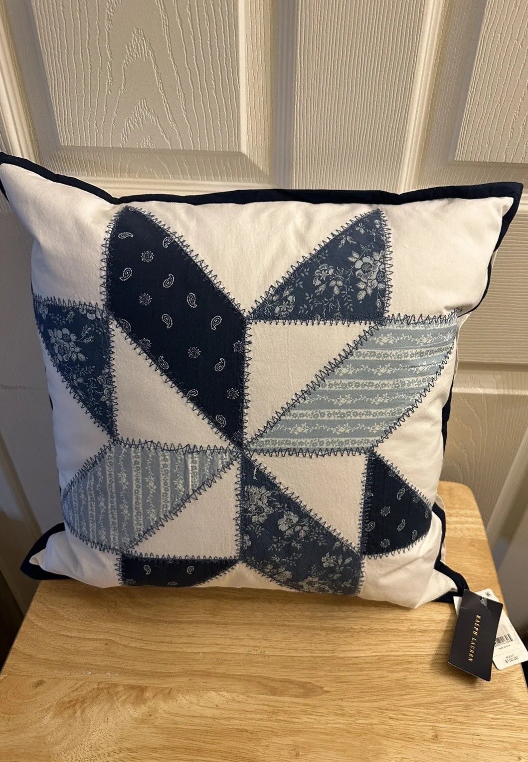 NWT Ralph Lauren Addison Amesbury Patchwork Decorative Throw Pillow $150
